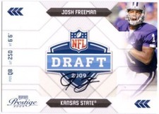 JOSH FREEMAN 2009 Playoff Prestige NFL Draft Autograph Rookie Auto Card 95/100