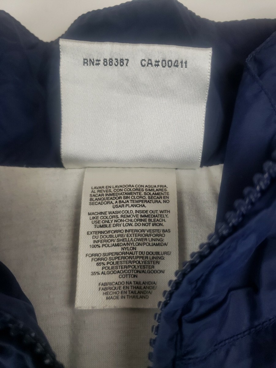 Vintage 90's Adidas Windbreaker Track Jacket Blue White gray Mens