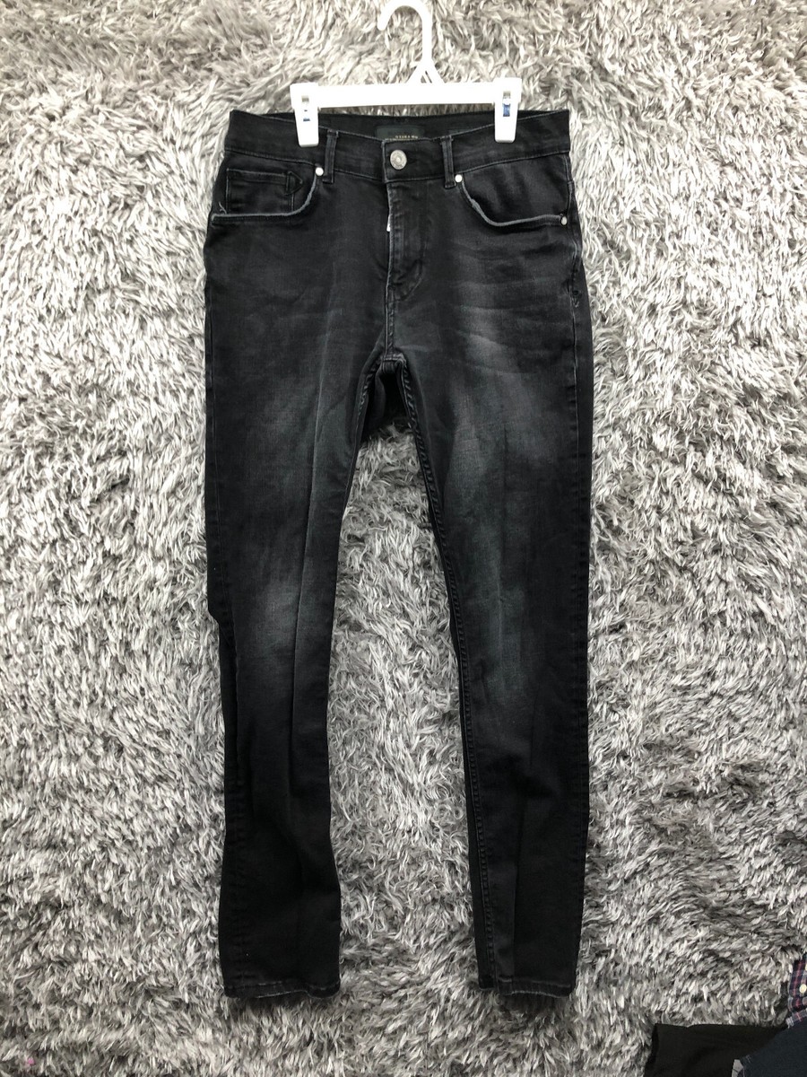Black Tag Skinny Jeans Size 32 Womens Mid Rise Dark Wash Black