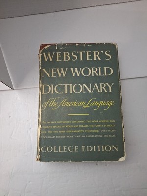 Websters New World Dictionary The American Language College Edition 1958 HC/DJ