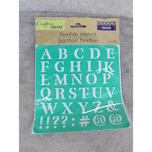 Crafter's Square Flexible Alphabet Stencil Teal Letters Symbols 300728-2006