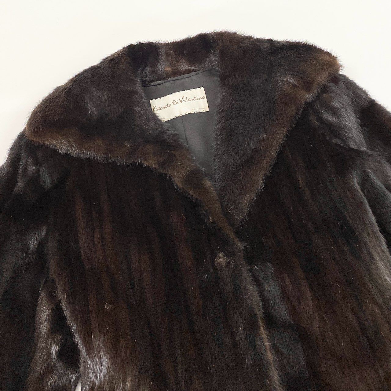 Estardo Di Valentino Mink Long Coat Dark Brown F Size Women Authentic From Japan thumbnail 16