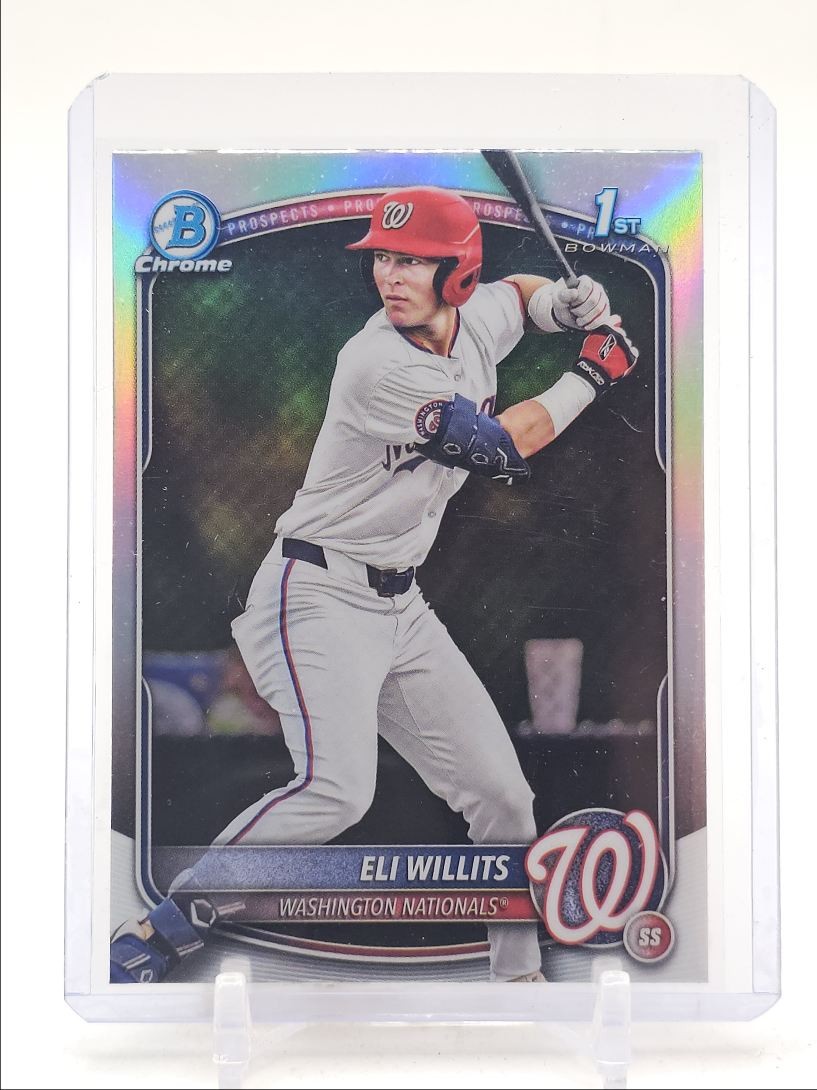 ELI WILLITS 2025 BOWMAN CHROME DRAFT 1ST REFRACTOR NATIONALS A Q3646