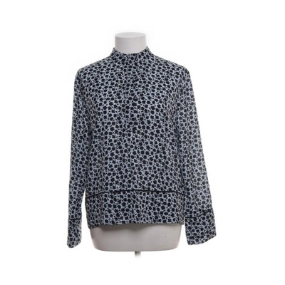 H&M, Bluse, Größe: 34, Schwarz/Blau, Polyester, Leopard, Damen #4Q9