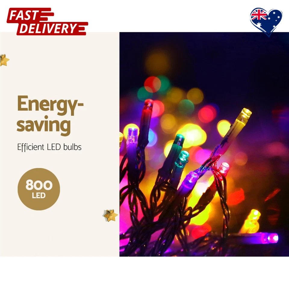 Jingle Jollys 20M Christmas Icicle Lights 800 LED Multi Colour Outdoor SALE AU - image 3 of 4