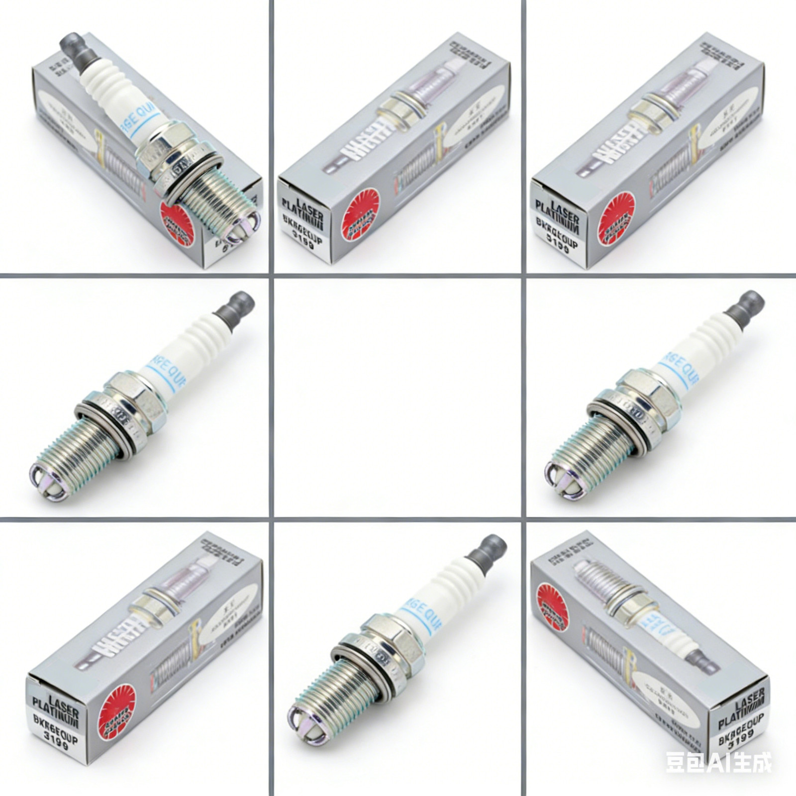 Set Of 8 Laser Platinum Spark Plugs BKR6EQUP 3199 12120037607 For BMW Phantom