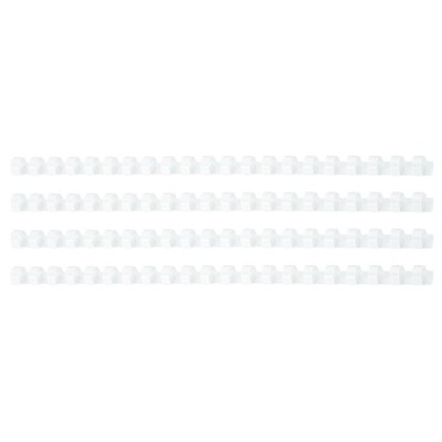 50 Pcs 12mm (1/2'') Plastic Binding Combs 90 Sheet Capacity 21 Ring White