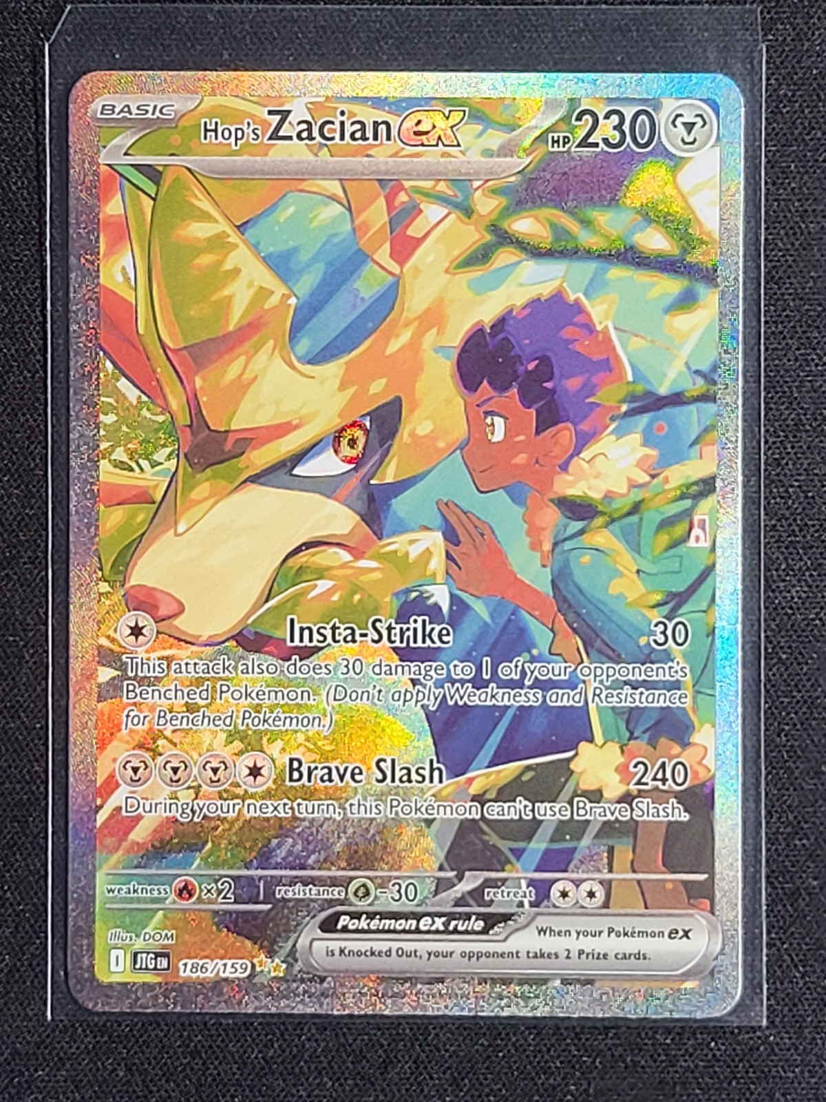 Hop's Zacian ex 186/159 (Special Illustration Rare) Near Mint