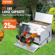 Automatic Chicken Feeder, Galvanized Steel Poultry Feeder