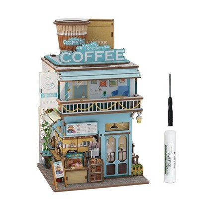 Tonecheer 3D Puzzle Box for Adults, Miniature DIY Dollhouse Kit Creative Wooden 