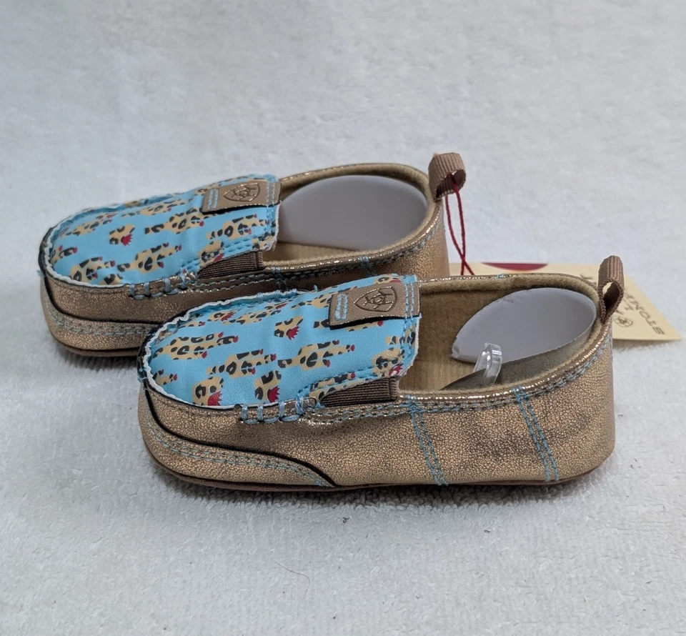 Zapato sin cordones Ariat Lil' Stompers Piper Cruiser leopardo cactus infantil 4 Foto 2 de 4