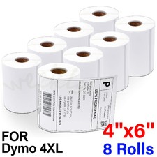 8 Rollen Dymo 4XL LabelWriter Direkte Thermische Versandetiketten 1744907 4x6 220/Rolle