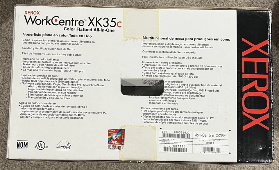 Vintage Xerox WorkCentre XK35c Color Flatbed All-In-One USB Printer Scanner - Image 4 of 4