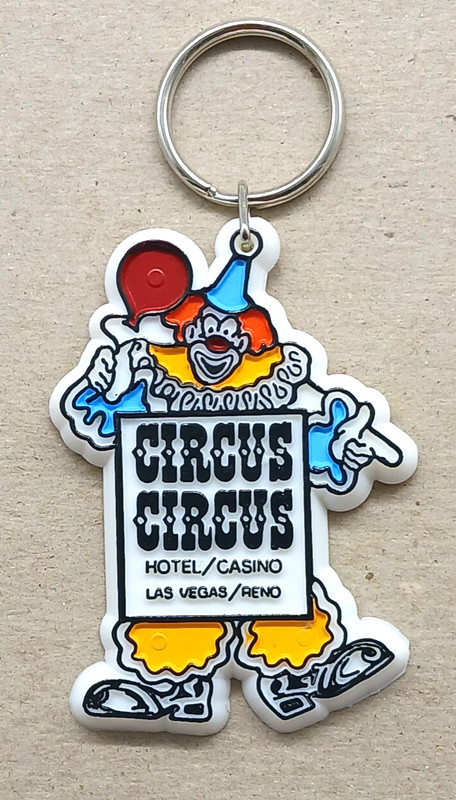 Vintage NEW Circus Circus Hotel Casino Gambling Las Vegas Reno Nevada Keychain 