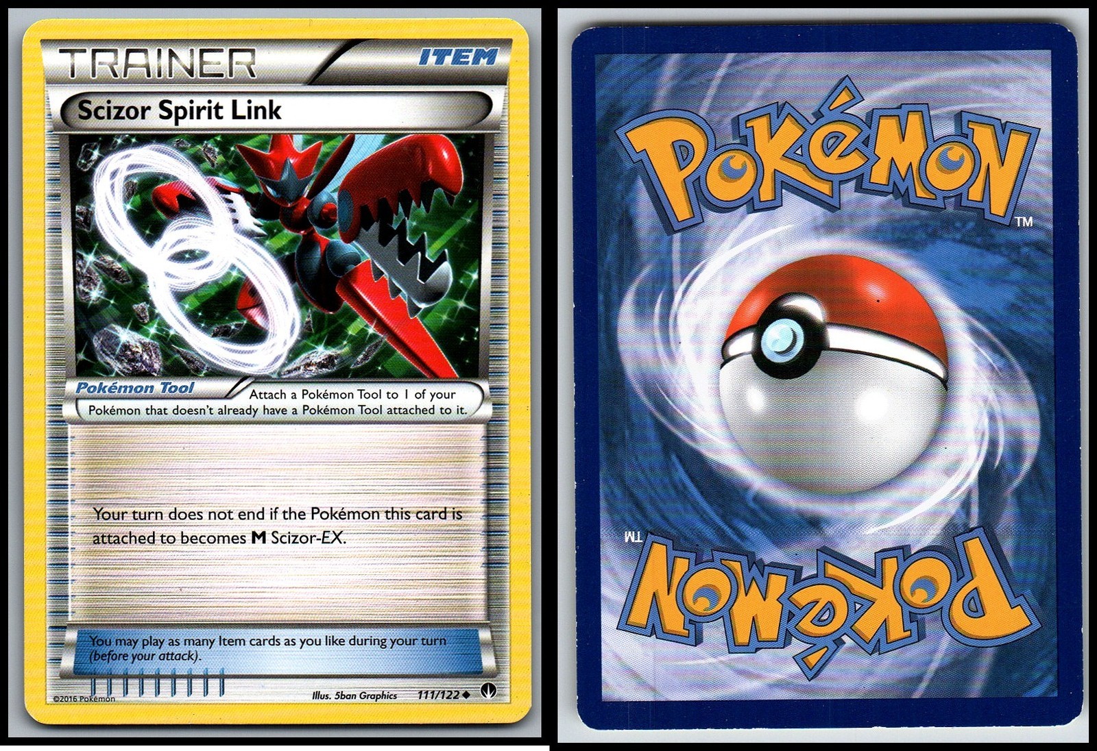 SCIZOR SPIRIT LINK 111/122 2016 POKEMON