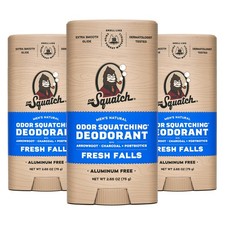 Natural Deodorant for Men - Odor-Squatching Aluminum Free - 2.65 oz, 3-Pack 