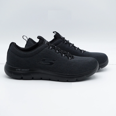 Men's Skechers Summits Louvin Slip-On Casual Shoes - Black 232186