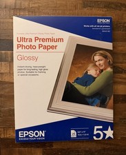 Epson Ultra Premium Photo Paper Glossy 8.5" x 11" 79lb. 25 Sheets S042182 Sealed