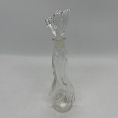 Vintage Perfume Bottle Clear Glass Forever Amber By Kathryn 5/8 Oz Empty