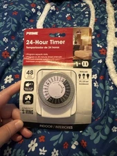 Prime 24 Hour Timer Indoor Electrical Plug Auto Program Security NEW in Package