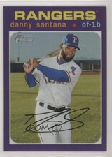 2020 Topps Heritage Hot Box Chrome Purple Refractor Danny Santana #THC-175 y5m