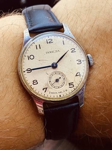 Vintage Uhr UdSSR Pobeda 2MChZ 2602 Mechanische Armbanduhr 15 Jewels 1954 #8204 - Bild 24 von 24