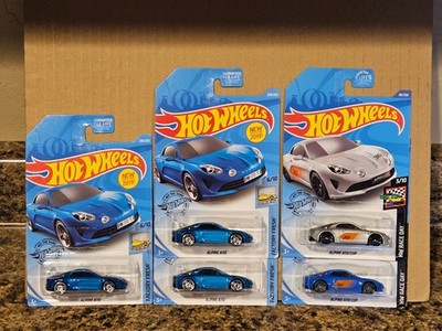 Hot Wheels Lot of 5 2018 Alpine A110 Cup Coupe Variation '18 Blue Silver
