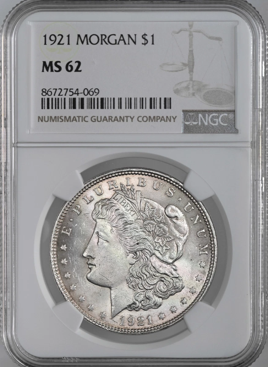MS 62 Graded 1921 Year Morgan US Dollars (1878-1921) for sale | eBay