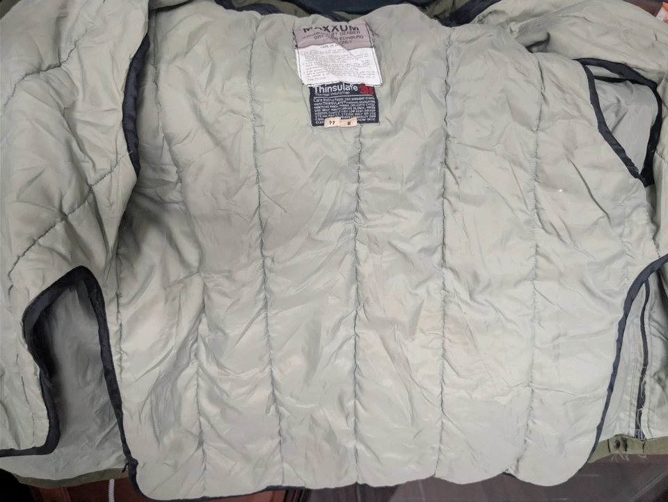 Винтажный 60-х годов США униформа зеленый коготь молнии всепогодная куртка размер 44R - Изображение 4 из 4