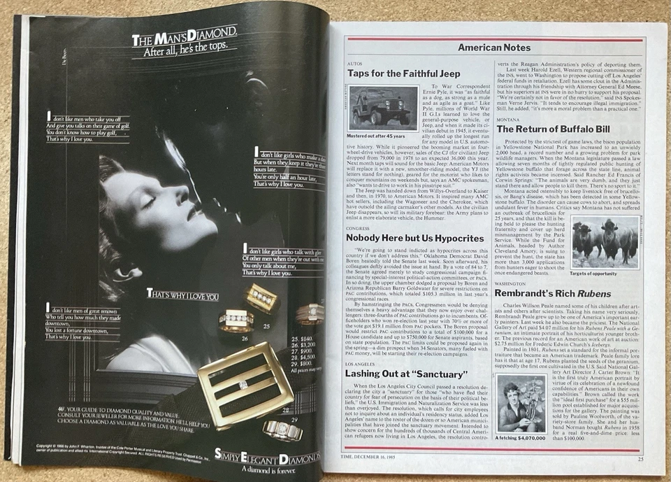 TIME Magazine VTG Issue - Dec 16, 1985 w/ Halley’s Comet • Season’s Readings - Image 4 of 4