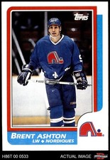 1986 Topps #181 Brent Ashton Nordiques 8.5 - NM/MT+