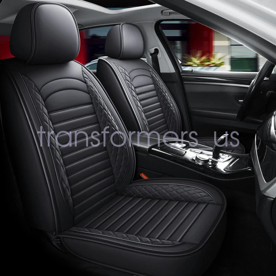 Juego completo de fundas de asiento de coche de cuero para Toyota RAV4 5 asientos delanteros + traseros protectores Foto 2 de 4