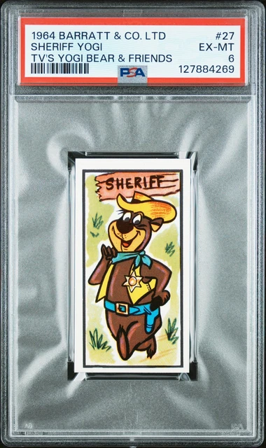 1964 BARRATT & CO. LTD TV'S YOGI BEAR & FRIENDS #27 SHERIFF YOGI PSA 6