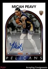2025-26 Hoops '89 Signatures #89SMPE Micah Peavy ROOKIE AUTO RC PELICANS