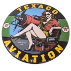 Vintage Texaco Gasoline Gas Pump Sign - Aviation Airplane Porcelain Sign