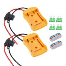 Battery Adapter Converter for 20V Battery W/ Wire Terminal, 2 Set 10pcs,Yellow