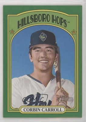 2021 Topps Heritage Minor League Edition Green Border 70/75 Corbin Carroll 0at1