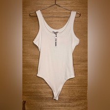 Steve Madden Cream Sleeveless Bodysuit size Large NWT