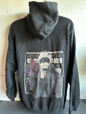 Jujutsu Kaisen Gojo Japanese Anime Black Long Sleeve Hoodie Sweatshirt Size 2XL