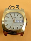 Vintage 1979 Timex Marlin Mechanical Day Date Watch Runs M106 Spare Repair READ