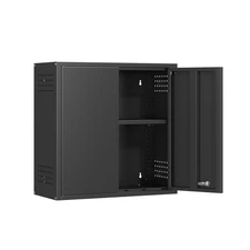 Garage Wall Cabinet with Locking Doors Wall Mounted Tool Box Metal Wall Cabinet
