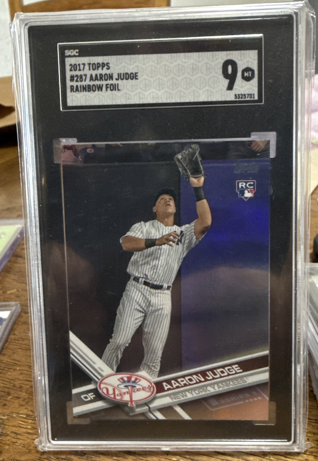 2017 TOPPS AARON JUDGE #287 RAINBOW FOIL SGC 9 - NY YANKEES NYY MVP ROOKIE RC