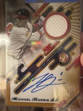 2025 Topps Pristine - Autograph Relics Michael Harris II Gold Refractor /50