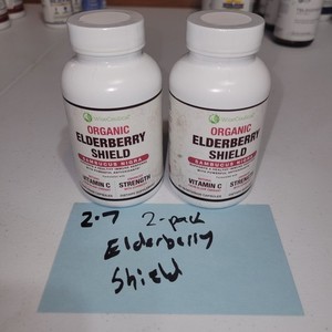 WiseCeuticals Organic Elderberry Shield 2 Bottles 120 capsules total