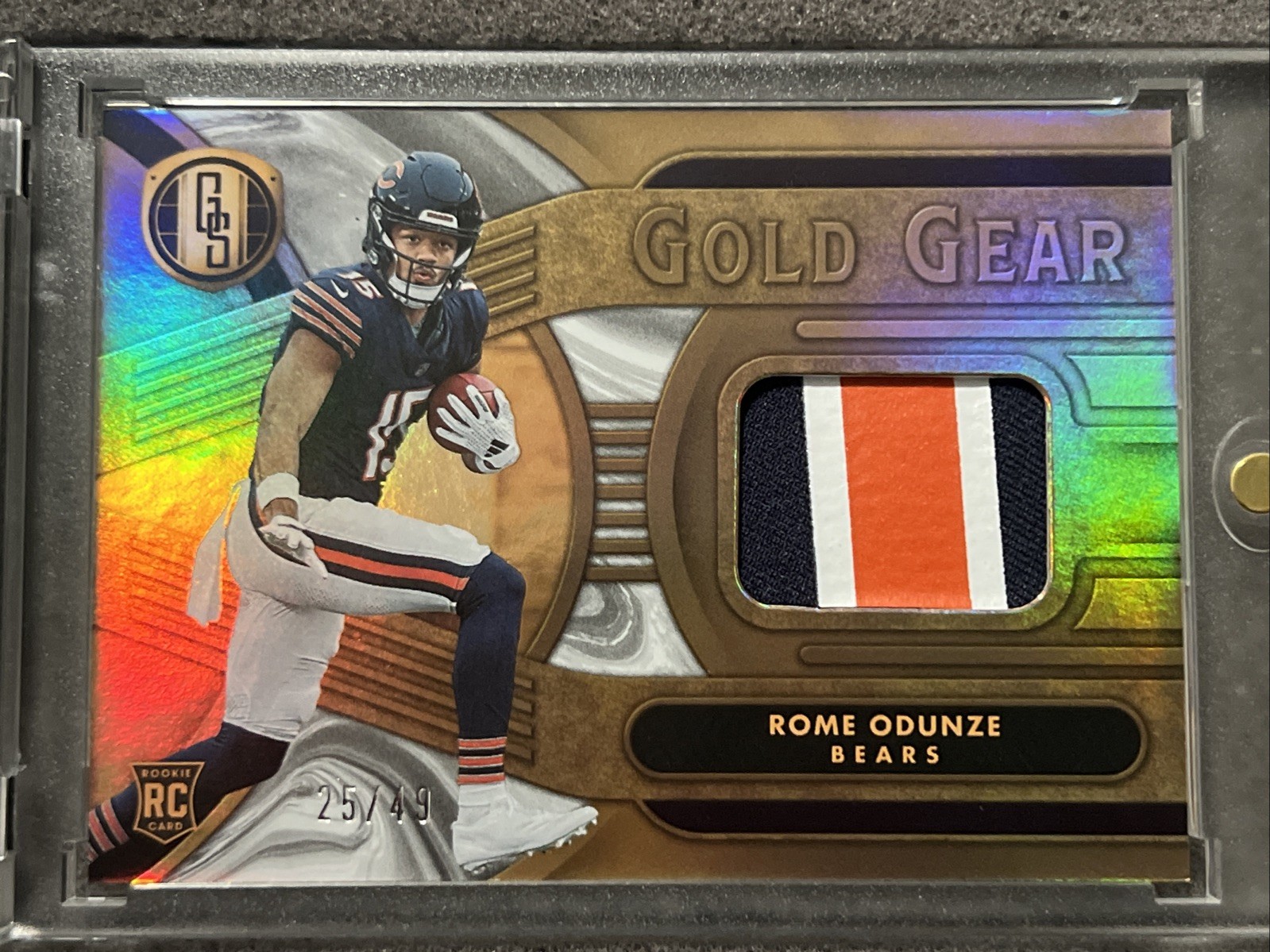 Rome Odunze Panini Gold Standard Gold Gear Relics #ROE White Gold