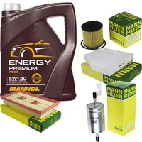 Inspektionspaket 5L Mannol Energy Premium 5W-30 FüR VW Golf V 1.6 FSI Touran