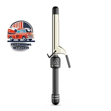 Rizador de pelo con barril extendido de 1" y pinza para rizos elásticos NUEVO US