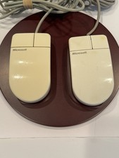 Vintage Microsoft Mouse 2.0 Lot - 1 Serial DB9  1 PS/2 Dove Bar Mice