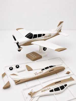 Piper PA-28 Warrior II 3D Printed Model Kit -Tan