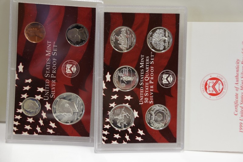 1999 S U.S. Mint State Complete SILVER PROOF SET w/ OGP Box & COA.
